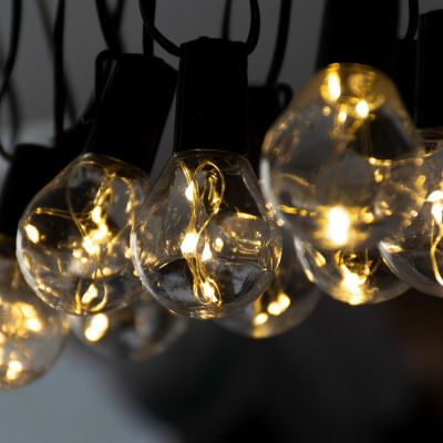 18. Lichterkette für den Außenbereich, 20 Glühbirnen, 100 LEDs, 5,8 m, 230 V