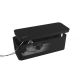 3. LogiLink KAB0077 Kabelorganisator Universal-Kabelbox Schwarz 3 Stück.