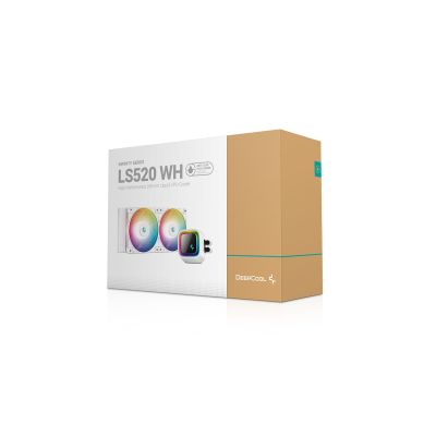 7. DeepCool LS520 WH All-in-One-Flüssigkeitskühler für Prozessoren, 12 cm, Weiß, 1 Stück.