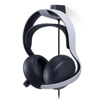 4. Sony PULSE Elite Kabelgebundenes & Kabelloses Bluetooth-Gaming-Headset mit Kopfbügel und Ladestation, Schwarz, Weiß