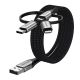 Vention USB-A 3-in-1 Micro-B USB-C Lightning-Kabel 1 m Grau