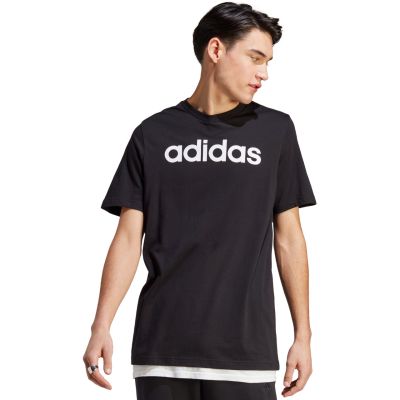 9. adidas Essentials Single Jersey Linear Logo-T-Shirt mit Stickerei M IC9274