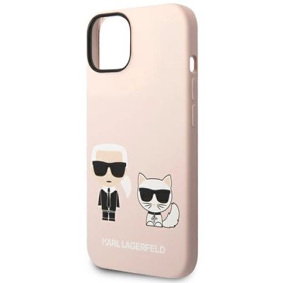 6. Karl Lagerfeld KLHMP14MSSKCI iPhone 14 Plus 6.7" Hardcase hellrosa / hellrosa Silikon Karl & Choupette Magsafe