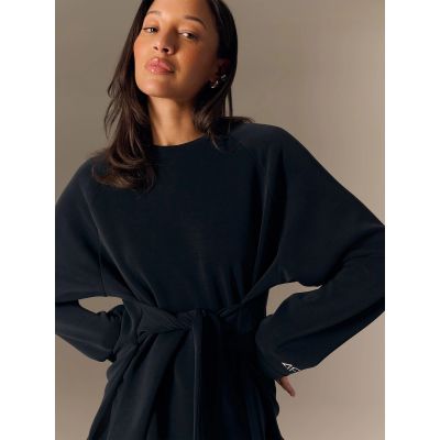 Damen-Sweatshirt mit Bindebändern und Modal, reguläre Passform, Größe 4F 4FRSS26TSWSF2784-20S