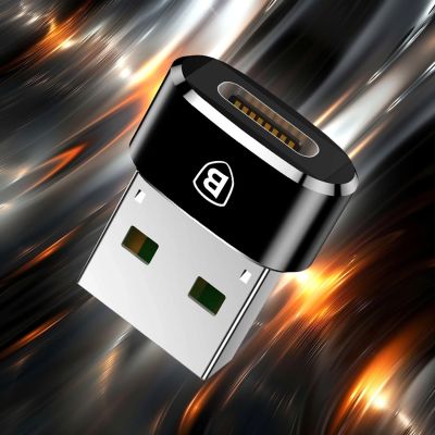 18. Baseus Mini USB-C-zu-USB-A-Adapter – Schwarz