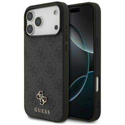 Guess 4G Small Classic Logo MagSafe Hülle für iPhone 17 Pro Max – Schwarz