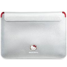 Hello Kitty PU-Metall-Logo-Hülle für einen 14-Zoll-Laptop – Silber