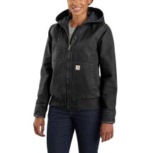 Carhartt Washed Duck Active Jackets Damen-Isolierjacke – Schwarz, Größe: S