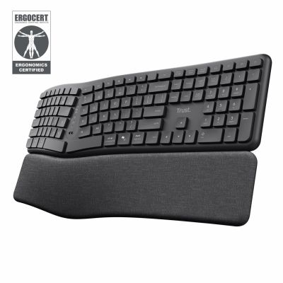 TRUST Keyra kabellose ergonomische Multigeräte-Tastatur