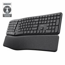 TRUST Keyra kabellose ergonomische Multigeräte-Tastatur