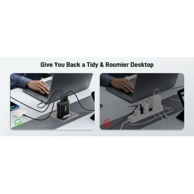 4. Acer 100W PD GaN-Ladegerät, 3 x USB-C und 1 x USB-A, EU-Stecker, 100W USB-C-Kabel, Schwarz, Einzelhandelsverpackung