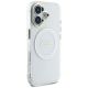 4. Guess IML Metal Colored Circle Classic Logo MagSafe Hülle für iPhone 16 - Weiß