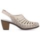 21. Rieker W RKR49B beige Leder High Heel Sandalen