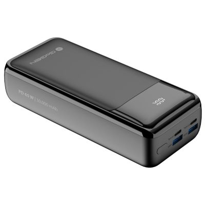 Powerbank GoGEN PB300002B 30000 mAh USB-C PD 65 W QC 22,5 W LCD schwarz