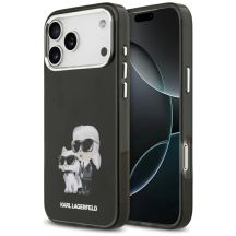 Karl Lagerfeld IML Aquarelle Karl & Choupette & Logo MagSafe Case für iPhone 17 Pro Max - Schwarz