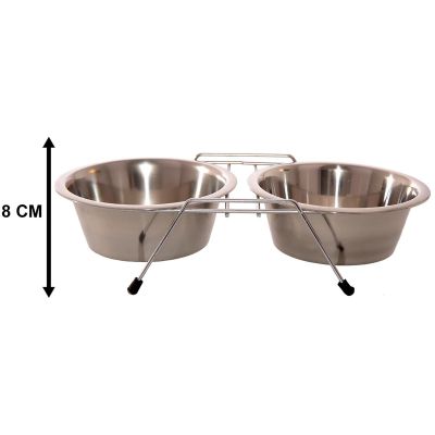 9. Hunde- und Katzennapf aus Edelstahl, 2 x 550 ml