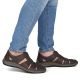 5. Braune Herren-Lederschuhe mit Lochmuster, Modell Rieker 05281-25