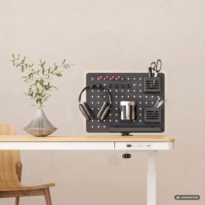 9. Activejet APB-002B Schreibtisch-Organizer. Drehbare Lochplatte. Mattschwarz.