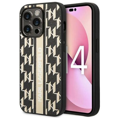 Karl Lagerfeld KLHCP14XPGKLSKW iPhone 14 Pro Max 6,7" Hardcase braun / braun Monogram Stripe
