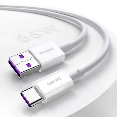 12. Baseus Superior Kabel USB - USB Typ C 6A 66W 1m weiß (CATYS-02)