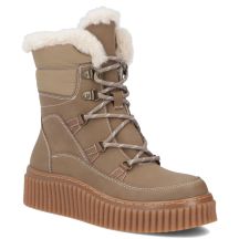 Damen-Lederstiefeletten mit Plateau in Beige Filippo DBT7937