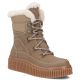Damen-Lederstiefeletten mit Plateau in Beige Filippo DBT7937