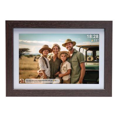 11. Denver PFF-1042DWMK2 Digitaler Bilderrahmen, Holz, 25,6 cm (10,1 Zoll), Touchscreen, WLAN