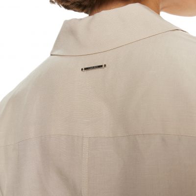 4. CALVIN KLEIN LEINENMISCHUNG-HEMDKLEID