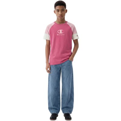 4. Champion Kurzarm-T-Shirt für Kinder, Rosa, 307719 PS029