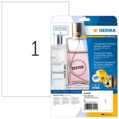2. HERMA 8020 Bedruckbare Etiketten Transparente Selbstklebende Bedruckbare Etiketten