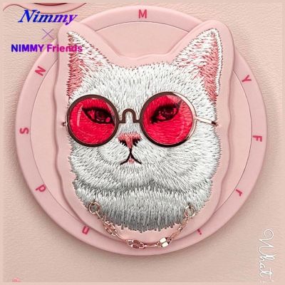 8. Nimmy Glasses Cool Cat MagSafe Case für iPhone 16 - Rosa