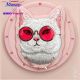 8. Nimmy Glasses Cool Cat MagSafe Case für iPhone 16 - Rosa