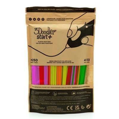 6. 3DOODLER START FILAMENT ECO 2,5 MM, 250 STÜCK, 5 FARBEN (NEONROT, ORANGE, GRÜN, PINK, GELB), NEON GLOW 3DS-ECO-MIX3-250