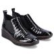 62. Rieker W R474 Schlangenleder Stiefeletten schwarz