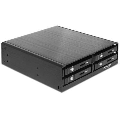 3. Delock 5,25"-Einschub für 4 x 2,5"-SATA-Festplatten/SSDs