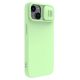 3. Nillkin CamShield Silky Silicone Case iPhone 14 Plus Hülle mit Kameraabdeckung grün