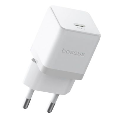 5. Baseus Palm 1C 20W Wandladegerät (mit Baseus Mini White USB-C 60W (20V/3A) 1m Kabel) - Weiß