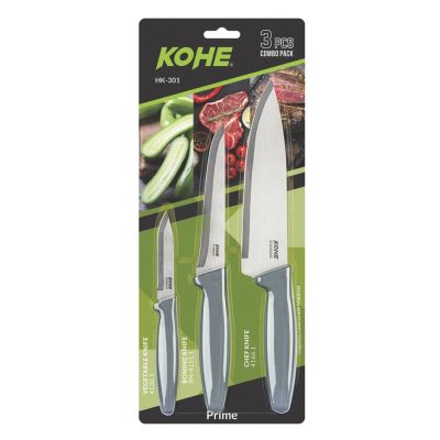 KOHE Messerset, 3-teilig, Blisterverpackung, verschiedene Farben