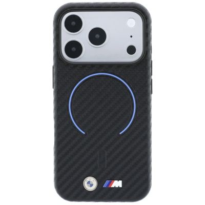 3. BMW M Carbon Printed Ring MagSafe Hülle für iPhone 17 Pro Max / 18 Pro Max – Schwarz