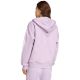 3. Damen adidas Essentials 3-Streifen Fleece-Hoodie mit durchgehendem Reißverschluss Lila JY3080
