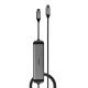 2. Lindy 43326 Dockingstation, kabelgebunden, USB 3.2 Gen 1 (3.1 Gen 1), Typ-C, Schwarz, Grau