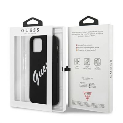 8. Guess GUHCP12SLSVSBW iPhone 12 mini 5.4" schwarz-weißes Hardcase Silikon Vintage