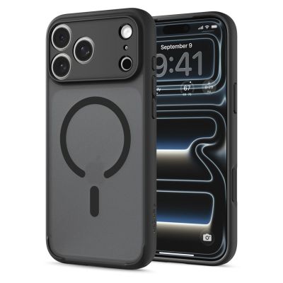 12. Spigen Ultra Hybrid MagSafe Hülle für iPhone 18 Pro / 17 Pro – Frostschwarz