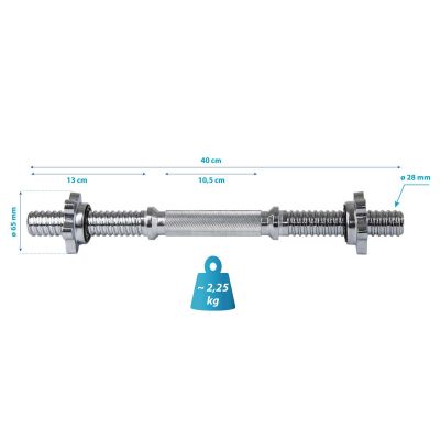10. Kurzer Lenker 40 cm + ENERO FIT Klemmen Ø28 mm
