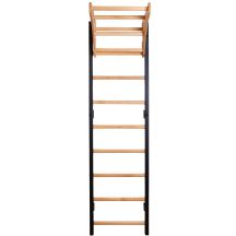 Turnwand-Stangen aus Holz und Metall mit hölzerner Hantelbank K 711W