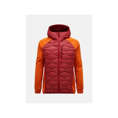 Peak Performance M Helium Down Hybrid Hood Daunenjacke Burgund