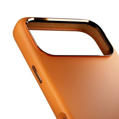 5. Puro Icon Mag Pro Flüssigsilikonhülle für iPhone 17 Pro Max, MagSafe-kompatibel, mit Kameraschutz und Aluminiumknöpfen – Orange