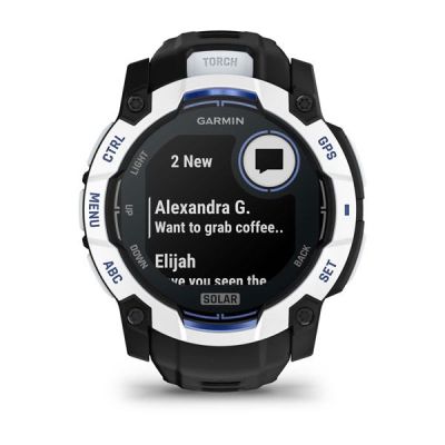 6. Garmin Instinct 3 Solar 010-02935-03 Smartwatch 50 mm Schwarz und Weiß