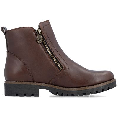 2. Braune Damen-Ankle-Boots aus Leder mit Reißverschluss, Rieker 78556-28