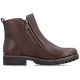 2. Braune Damen-Ankle-Boots aus Leder mit Reißverschluss, Rieker 78556-28